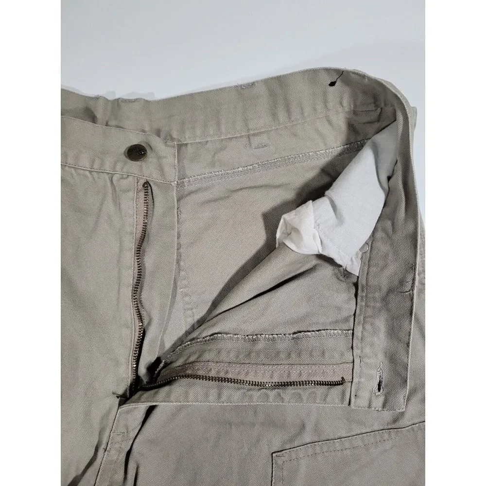 Bear River Workwear Carpenter‎ Pants Size 40x32 Beige Double Knee Utility